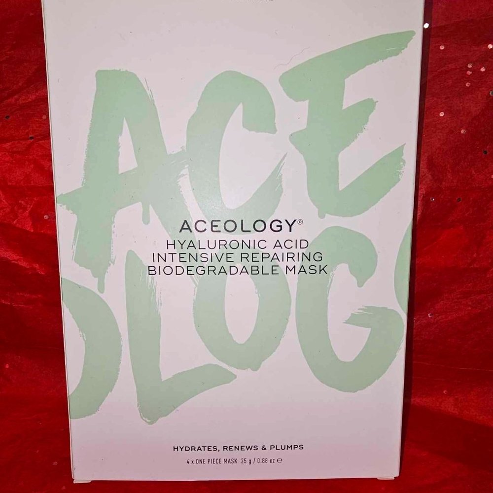 **NIB** Aceology Hyaluronic Acid Intensive Repairing Biodegradable Mask x4